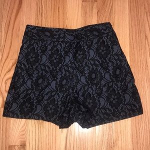 Express Black Lace Mini Shorts Sz 00